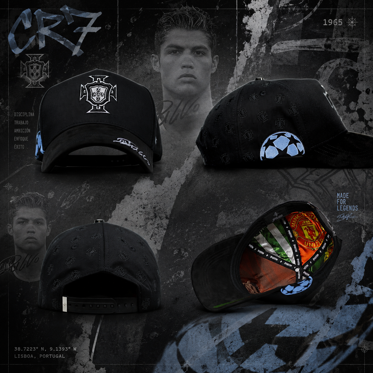 Gorras JP Drop Completo 5 Piezas Ajustables