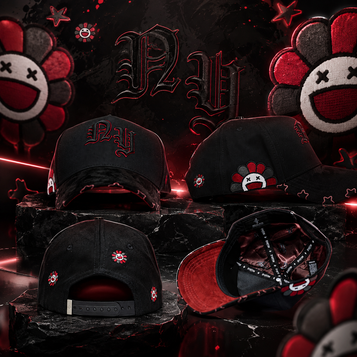 Gorras JP Drop Completo 5 Piezas Ajustables